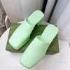 Fashion designer high heel jelly slippers women thick heel slippers sandals embossed letters Flip Flops high heel platform shoes women's slippers with box size 35-40