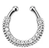 Hot Nosring Crystal Nose Hoop Nose Rings Body Piercing Jewelry Fake Septum Clicker Non Piercing Hanger Clip on Women Body Jewelry WCW713