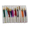 Pens 20 Pcs 0.7mm Feather Pen Wholesale Metal Writing Pen Ballpoint Pen Multicolor Student Stationery Gift