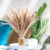 말린 꽃 30pcs 35-40cm 흰색 웨딩 용 잔디 묶음 식당 자연 식물 크리스마스 장식 꽃 꽃다발 홈룸 장식