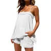 Women's Tracksuits Summer 2 Piece Set Outfit Sexy Solid Color Boho Sling Tassel Shorts Sets Ladies Halter Fringe Top Beach Femme 230630