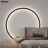 Einfache Kreis Hintergrund Dekoration Lampen Neue Moderne LED Wand Lichter Wohnzimmer Schlafzimmer Nacht Aisle Korridor Innen BeleuchtungHKD230701