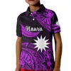 Индивидуальные комплекты одежды Nauru Polynesian Hibiscus Naoero Glod Kid Polo Shirt Summer Short Sleeve 3D Print Shirts Boys Girl Tees 230630