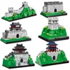 Bloki starożytne czasy Fort Gate Castle Blocks Builds Zestawy dla dzieci Zabawna świetna chińska architektura R230701
