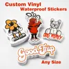 Adhesive Stickers Custom Transparen Vinyl With Name Waterproof PVC Die Cut Square Rectangle Personalized For Skateboard Car Wedding p230630