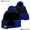 New York'Knicks''Bobble Hats Baseball Caps 2023-24 Projektant mody Bucket Hat Chunky Knit Faux PO Beanie Świąteczna wiosna i letnie czapki