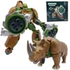 Actionleksaksfigurer Rhino Warrior Transformation RW 01 Rhinox RW01 Beast Wars KO Figur Robot Barnleksaker 230630