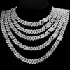 Master Rocks Sterling Sier 18 mm Iced Out ketting Vvs Moissanite Cubaanse schakelketting