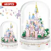 Blocs 683pcs Ville Architecture Cartoon Château Série Musique Blocs de Construction Maison Blocs Jouets pour Enfants Cadeaux De Noël R230701