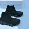 Paris çocuk ayakkabıları Rahat slaytlar Çorap Platformu Siyah gençlik bebekler erkek kızlar Hızlı Hızlı Eğitmenler yürümeye başlayan Sneaker yüksek boy 28-35