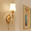 Lampen Nordic Lamp met Schakelaar Woonkamer Slaapkamer Nachtkastje Moderne Eenvoudige Led Indoor Wandlampen Glazen Kap Decor Miroir MuurschilderingHKD230701