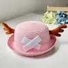 Party Hats Anime Kawaii Straw Hat Cosplay Tony Chopper Cap For Costume Adult Unisex Halloween Party Accessories Gifts 230630