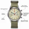 Relógios de pulso Pilot Seagull Movement 1963 Cronógrafo 38mm Mens Quart Watch 40mm Relógio de pulso à prova d'água Montre Homme 230630