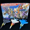 Action Toy Figures JINBAO Starscream Thundercracker Skywarp 5 FG01 DS01 DF06 Set Plane Anime Figure Model Transformation Robot Toys 230630