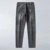 Jeans pour hommes designer automne marque de mode coréenne pantalon Slim Fit Slim Fit épais brodé Ash Long Pants 3893