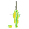Bong silicone smoking pipe kit Concentrate with Titanium Tip Dab Straw Oil Rigs hookah oil burner wax disposable shisha vape pen
