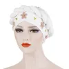 Nuovo Fiore In Rilievo Chemio Cap Donne Treccia Musulmana Hijab Turbante Foulard Indiano Cofano Cappello Perdita di Capelli Headwrap Sciarpa Turbante Mujer