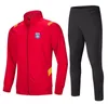 AJ Auxerre Erkekler Yetişkin Çocukların Yarım Zipper Uzun Kollu Eğitim Takım Dış Hava Sporları ve Eğlence Giyim Seti Setleri Jogging Sportswear
