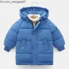 Casaco casaco crianças para baixo casacos para meninos outono com capuz crianças jaquetas para meninas doces cor quente 412 anos outerwear roupas 220110 z23070