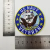 Benutzerdefinierte Stickerei auf der linken Brust, Veteranen-Navy-Aufnäher, zum Aufnähen auf Jackenrücken und T-Shirt oder Hut, Cap202L
