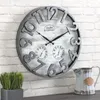 Vasi Accattivante Argento Scuro 18 x 2 5 in Orologio da parete per esterni analogico da fattoria di Co Perfect Home Garden Decor Additions 230701