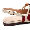 Sneakers HoneyCherry Kız Yaz Modası Çilek Desen Sandalet Yumuşak Alt Prenses Wrap Toe Sandalet Kız AyakkabıHKD230701