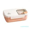 Dinnerware Sets 1 Set Lunch Container Water-filled Insulation Dining Out Work School Picnic Bento Box