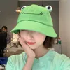Frauen Mode Frosch Eimer Hut Neue Sommer Hut Weibliche Eltern-kind-Frosch Angeln Kappe Koreanischen Wilden Nette Sonnenhut große Augen Eimer Hut