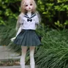 Doll House Accessories BJD -kläder Lämpliga för 1 4 1 5 Xiong Mei Doll Kort kjoldräkt Spring och Summer School Uniform BJD Tillbehör L230630