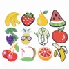 120pcs ricamato cucire ferro su patch distintivo frutta ananas stoffa applique274b