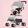 Lyxig babyvagn Fyra hjul barnvagn kan sitta eller lägga ner stötdämpande barnvagn för baby lättvikt baby barnvagn l230625