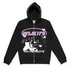 Hoodies voor heren Sweatshirts Y2K Zip-up Hoodie anime grafische vrouw goth Sweatshirt Sportjas Pullover grunge Gothic Oversized hoodiejack met lange mouwen 230630