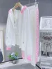Vrouwen Trainingspakken Wit Pak Vrouwen Trainingspak Losse Koreaanse Mode Roze Diamant Sweatshirt Rits Vest Jasje Casual Broek Tweedelige Sets 230630
