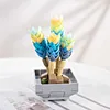 Block Succulents Artificial Plants Bouquet Building Blocks Blossom Plant Flowers Block Home Decor Toy Children Gifts Gifts R230701