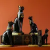 Dekorative Objekte, Figuren, Vintage-Skulptur, ägyptische Katzenstatue, Göttin Bastet-Statuette, Gottfigur, Wohnzimmer, Büro, Schreibtisch, Dekoration, Heimdekoration, 230701