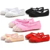 Sandals soft black red white pink flat teacher kids ballet shoes for girls women children canvas 230630