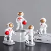 Decorative Objects Figurines Astronaut Sculpture Decor Small Crafted Miniatures Spaceman Model Ornament for Table Bedside Home Smooth and Wear resistant 230701