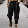 Мужские брюки летние однотонные хип-хоп простые дышащие хлопковые конопляные свободные свободные брендовые высококачественные спортивные на открытом воздухе 230630