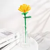 Block Byggnadsblock Bouquet Model Toy Home Decoration Plant Potted Chrysanthemum Rose Flower Assembly Brick Girl Toy Child Gift R230701