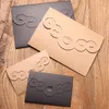 Buste 40pcs/set vintage cavedato classico carta nera kraft bustve invito di invito a nozze/busta/2 colori