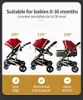 Lyxig babyvagn 3 i 1 Portable Travel Baby Carriage Folding PRAMS Aluminium Frame High Landscape Car for Newborn Baby
