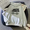 Kobiety Bluzy Women Autumn Winter Hoodie Arctic Monkeys Sound Wave Printed Letter polar długie rękawy pulovery żeńskie modne bluzy