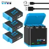 Connecteurs 1850 Mah pour Gopro Hero 11 10, 3 voies, lumière Led, chargeur de batterie, stockage de batterie pour Gopro Hero 9, accessoires