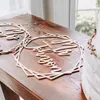 Other Event Party Supplies 2pcs Personalized Bride and Groom Wedding Chair Back Sign Mr and Mrs Wooden Chair Decor Round or Heart Party Table Decoration 230630