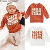 Pull Pull 0722 Lioraitiin 03Years Toddler Baby Thanksgiving Day Manches Longues Lettre Imprimé Crew Neck Tops Tee Shirt 221125 Z230701