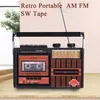 Radio Retro Tape Recorder Radio Portable Full Band Elderly Student Wireless Bluetooth U Disk Transcription Multifunction Radio