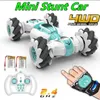 ElectricRC Car S012 24 GHz 4WD Mini RC Stunt Remote Control Watch Gest Sensor Electric Toy Drift Rotation Gift for Kids 230630