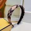 With BOX Women Luxury Headbands F Letter Print Soft Cloth Designers Women Headband Girls Makeup Hair Hoop Jewelry