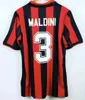 Retro voetbalshirts 90 91 95 96 97 Gullit 01 02 03 12 14 15 Maldini Van Basten voetbalshirt KAKA Inzaghi 06 07 PIRLO SHEVCHENKO BAGGIO Ac Milan jersey uniformen 2511