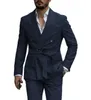 남성 정장 블레이저 도착 의상 옴므 남성 벨트 숄 옷깃 웨딩 댄스 파티 Terno Masculino Slim Fit Groom Blazer 2 Pcs JacketPant 230630